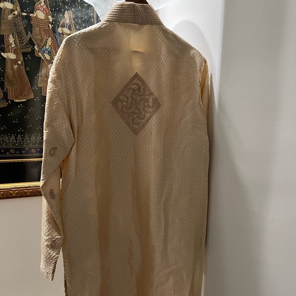 Indian Sherwani Kurta with All over work in front. It’s Gently worn May be once. - Picture 2 of 2